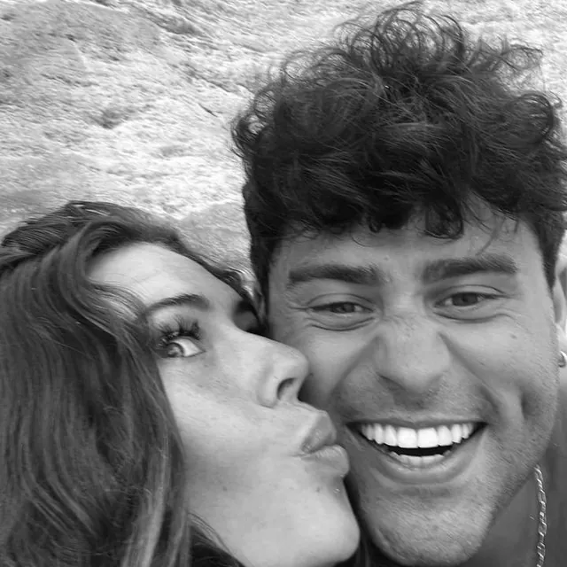 Julie and Jake, cheek to cheek